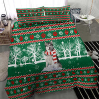 Alaskan Malamute Winter Tree Christmas Bedding Set Xmas Holiday Patterns - Wonder Print Shop