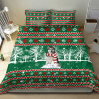 Alaskan Malamute Winter Tree Christmas Bedding Set Xmas Holiday Patterns - Wonder Print Shop