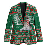 Alaskan Malamute Winter Tree Christmas Blazer Xmas Holiday Patterns - Wonder Print Shop