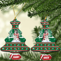 Alaskan Malamute Winter Tree Christmas Ceramic Ornament Xmas Holiday Patterns - Wonder Print Shop
