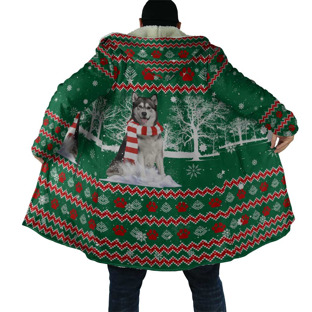 Alaskan Malamute Winter Tree Christmas Cloak Xmas Holiday Patterns - Wonder Print Shop