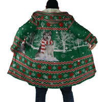 Alaskan Malamute Winter Tree Christmas Cloak Xmas Holiday Patterns - Wonder Print Shop