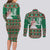 Alaskan Malamute Winter Tree Christmas Couples Matching Long Sleeve Bodycon Dress and Long Sleeve Button Shirt Xmas Holiday Patterns - Wonder Print Shop