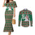 Alaskan Malamute Winter Tree Christmas Couples Matching Mermaid Dress and Long Sleeve Button Shirt Xmas Holiday Patterns - Wonder Print Shop