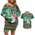 Alaskan Malamute Winter Tree Christmas Couples Matching Off Shoulder Short Dress and Hawaiian Shirt Xmas Holiday Patterns - Wonder Print Shop