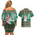 Alaskan Malamute Winter Tree Christmas Couples Matching Off Shoulder Short Dress and Hawaiian Shirt Xmas Holiday Patterns - Wonder Print Shop