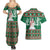Alaskan Malamute Winter Tree Christmas Couples Matching Summer Maxi Dress and Hawaiian Shirt Xmas Holiday Patterns - Wonder Print Shop