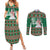 Alaskan Malamute Winter Tree Christmas Couples Matching Summer Maxi Dress and Long Sleeve Button Shirt Xmas Holiday Patterns - Wonder Print Shop