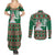 Alaskan Malamute Winter Tree Christmas Couples Matching Summer Maxi Dress and Long Sleeve Button Shirt Xmas Holiday Patterns - Wonder Print Shop