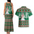 Alaskan Malamute Winter Tree Christmas Couples Matching Tank Maxi Dress and Hawaiian Shirt Xmas Holiday Patterns - Wonder Print Shop