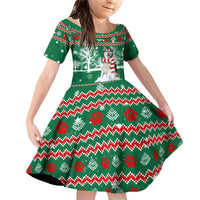 Alaskan Malamute Winter Tree Christmas Family Matching Off Shoulder Short Dress and Hawaiian Shirt Xmas Holiday Patterns - Wonder Print Shop