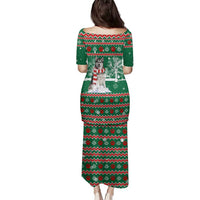 Alaskan Malamute Winter Tree Christmas Family Matching Puletasi and Hawaiian Shirt Xmas Holiday Patterns - Wonder Print Shop