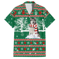 Alaskan Malamute Winter Tree Christmas Family Matching Summer Maxi Dress and Hawaiian Shirt Xmas Holiday Patterns - Wonder Print Shop