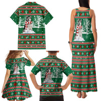 Alaskan Malamute Winter Tree Christmas Family Matching Tank Maxi Dress and Hawaiian Shirt Xmas Holiday Patterns - Wonder Print Shop