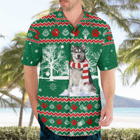 Alaskan Malamute Winter Tree Christmas Hawaiian Shirt Xmas Holiday Patterns - Wonder Print Shop