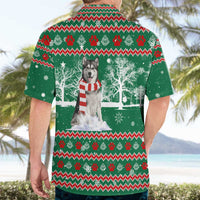 Alaskan Malamute Winter Tree Christmas Hawaiian Shirt Xmas Holiday Patterns - Wonder Print Shop