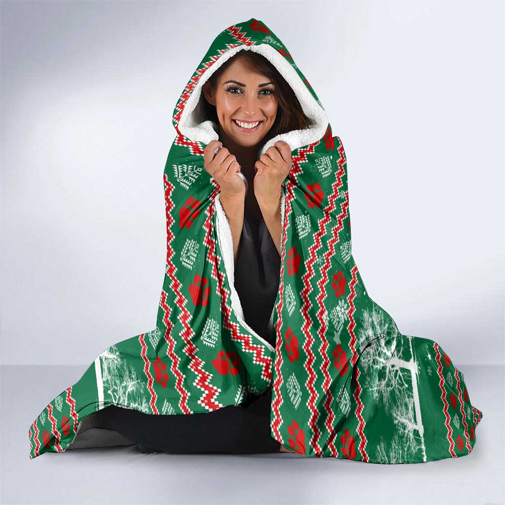 Alaskan Malamute Winter Tree Christmas Hooded Blanket Xmas Holiday Patterns - Wonder Print Shop