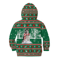 Alaskan Malamute Winter Tree Christmas Kid Hoodie Xmas Holiday Patterns - Wonder Print Shop
