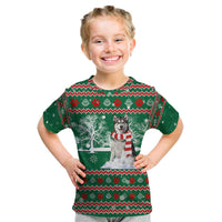 Alaskan Malamute Winter Tree Christmas Kid T Shirt Xmas Holiday Patterns - Wonder Print Shop