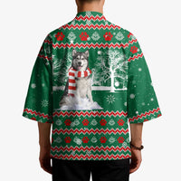 Alaskan Malamute Winter Tree Christmas Kimono Xmas Holiday Patterns - Wonder Print Shop