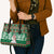 Alaskan Malamute Winter Tree Christmas Leather Bag Xmas Holiday Patterns - Wonder Print Shop