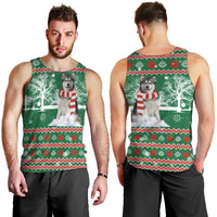 Alaskan Malamute Winter Tree Christmas Men Tank Top Xmas Holiday Patterns - Wonder Print Shop