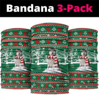 Alaskan Malamute Winter Tree Christmas Neck Gaiter Xmas Holiday Patterns - Wonder Print Shop