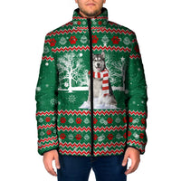Alaskan Malamute Winter Tree Christmas Padded Jacket Xmas Holiday Patterns - Wonder Print Shop