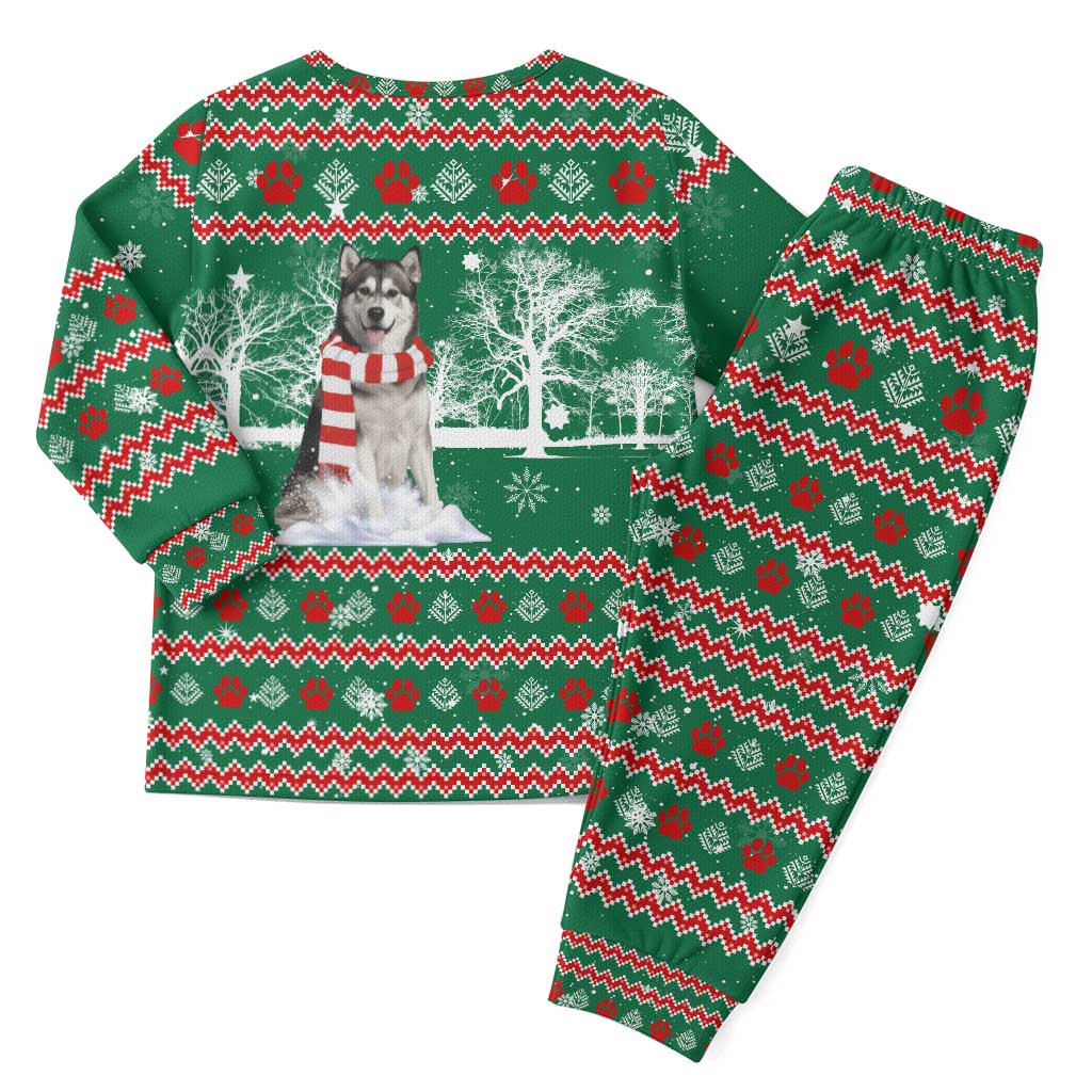 Alaskan Malamute Winter Tree Christmas Pajama Set Xmas Holiday Patterns - Wonder Print Shop