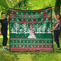 Alaskan Malamute Winter Tree Christmas Quilt Xmas Holiday Patterns - Wonder Print Shop