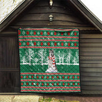 Alaskan Malamute Winter Tree Christmas Quilt Xmas Holiday Patterns - Wonder Print Shop