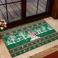 Alaskan Malamute Winter Tree Christmas Rubber Doormat Xmas Holiday Patterns - Wonder Print Shop