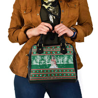 Alaskan Malamute Winter Tree Christmas Shoulder Handbag Xmas Holiday Patterns - Wonder Print Shop