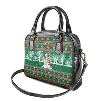 Alaskan Malamute Winter Tree Christmas Shoulder Handbag Xmas Holiday Patterns - Wonder Print Shop