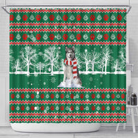 Alaskan Malamute Winter Tree Christmas Shower Curtain Xmas Holiday Patterns - Wonder Print Shop