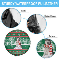 Alaskan Malamute Winter Tree Christmas Spare Tire Cover Xmas Holiday Patterns - Wonder Print Shop