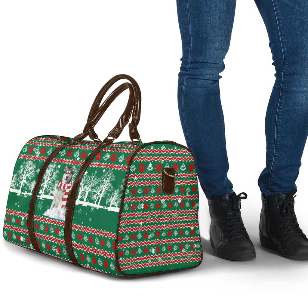 Alaskan Malamute Winter Tree Christmas Travel Bag Xmas Holiday Patterns - Wonder Print Shop