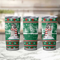 Alaskan Malamute Winter Tree Christmas Tumbler Cup Xmas Holiday Patterns - Wonder Print Shop