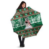 Alaskan Malamute Winter Tree Christmas Umbrella Xmas Holiday Patterns - Wonder Print Shop