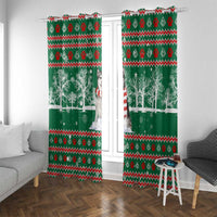Alaskan Malamute Winter Tree Christmas Window Curtain Xmas Holiday Patterns - Wonder Print Shop