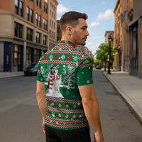 Alaskan Malamute Winter Tree Christmas Zipper Polo Shirt Xmas Holiday Patterns - Wonder Print Shop