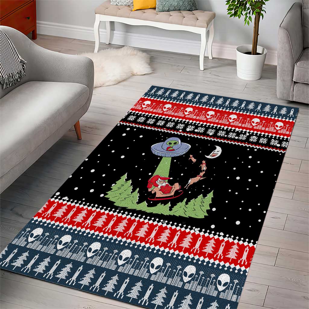 Alien Christmas Area Rug Xmas Holiday Patterns - Wonder Print Shop