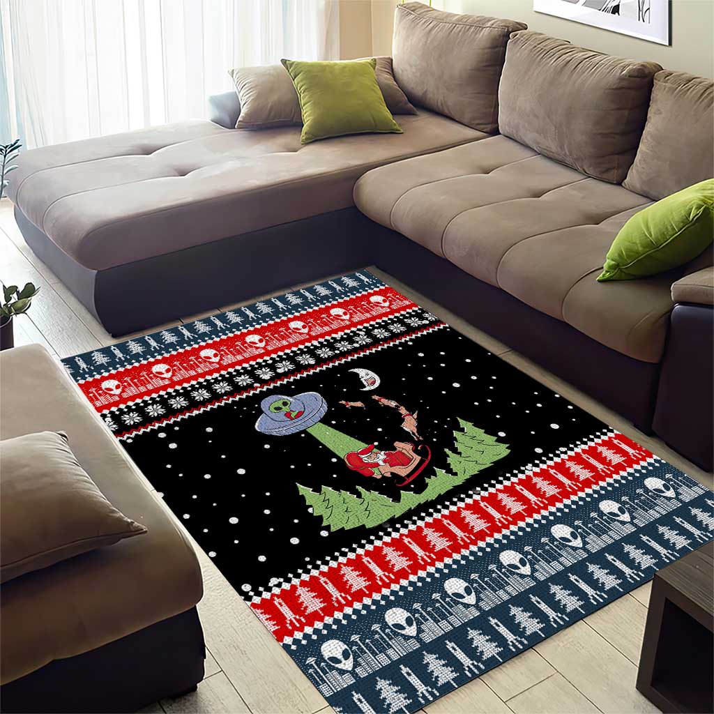 Alien Christmas Area Rug Xmas Holiday Patterns - Wonder Print Shop