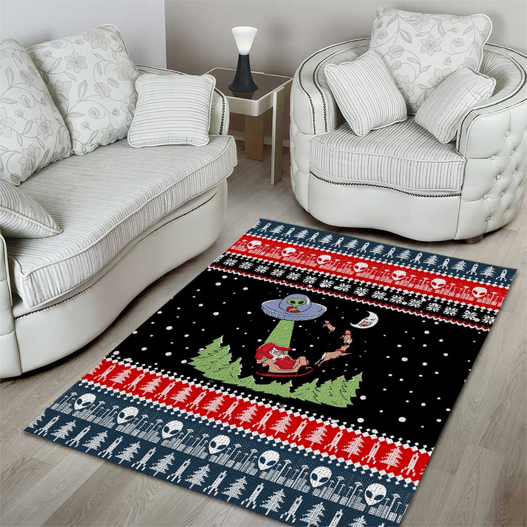 Alien Christmas Area Rug Xmas Holiday Patterns - Wonder Print Shop