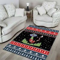 Alien Christmas Area Rug Xmas Holiday Patterns - Wonder Print Shop