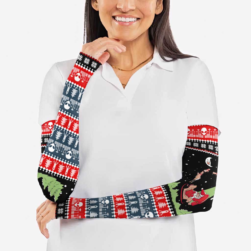 Alien Christmas Arm Sleeves Xmas Holiday Patterns - Wonder Print Shop