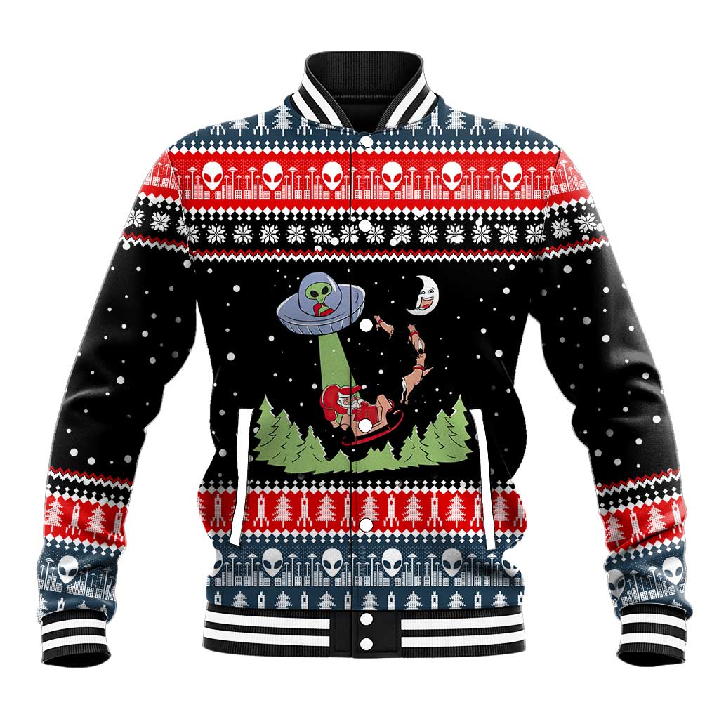 Alien Christmas Baseball Jacket Xmas Holiday Patterns - Wonder Print Shop