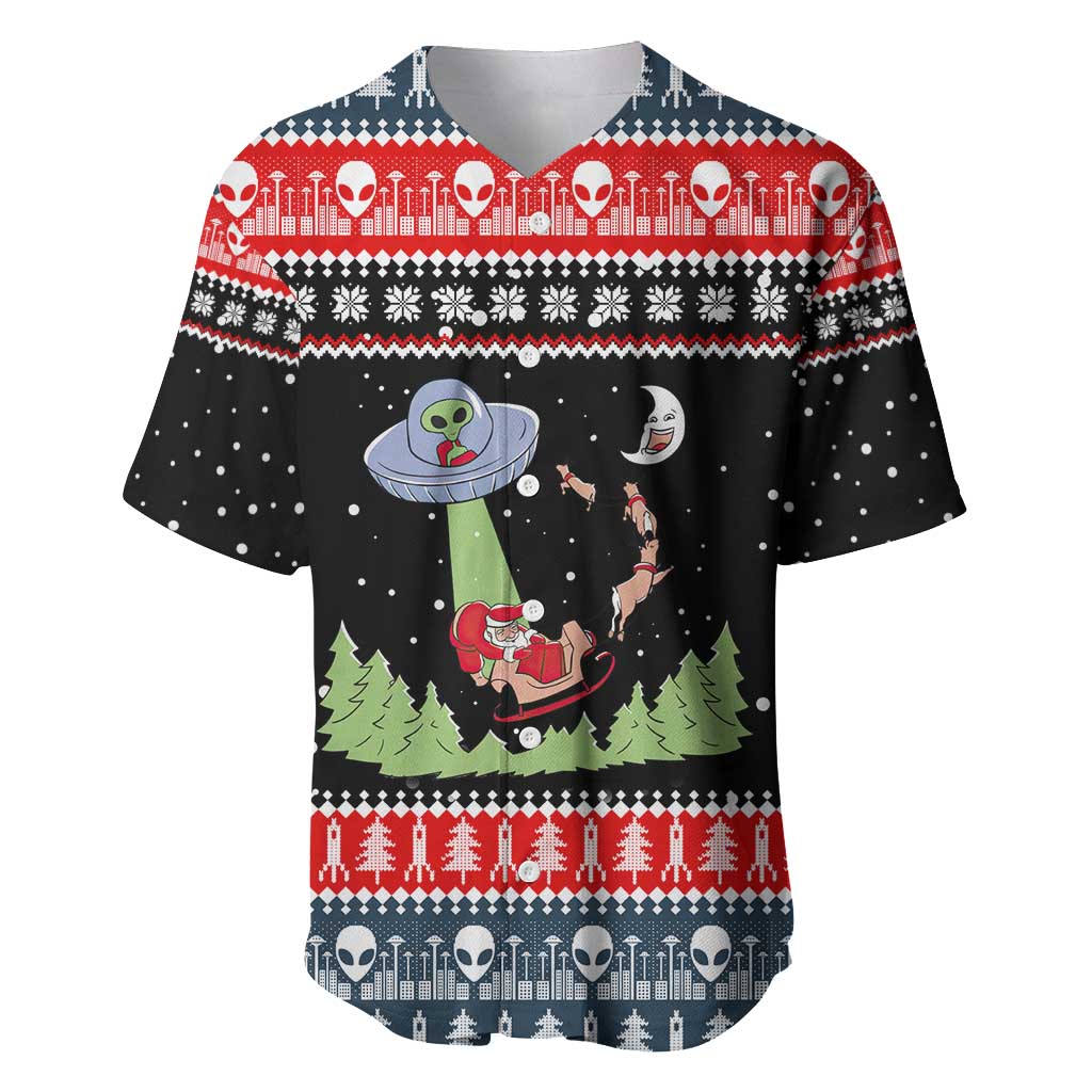 Alien Christmas Baseball Jersey Xmas Holiday Patterns - Wonder Print Shop