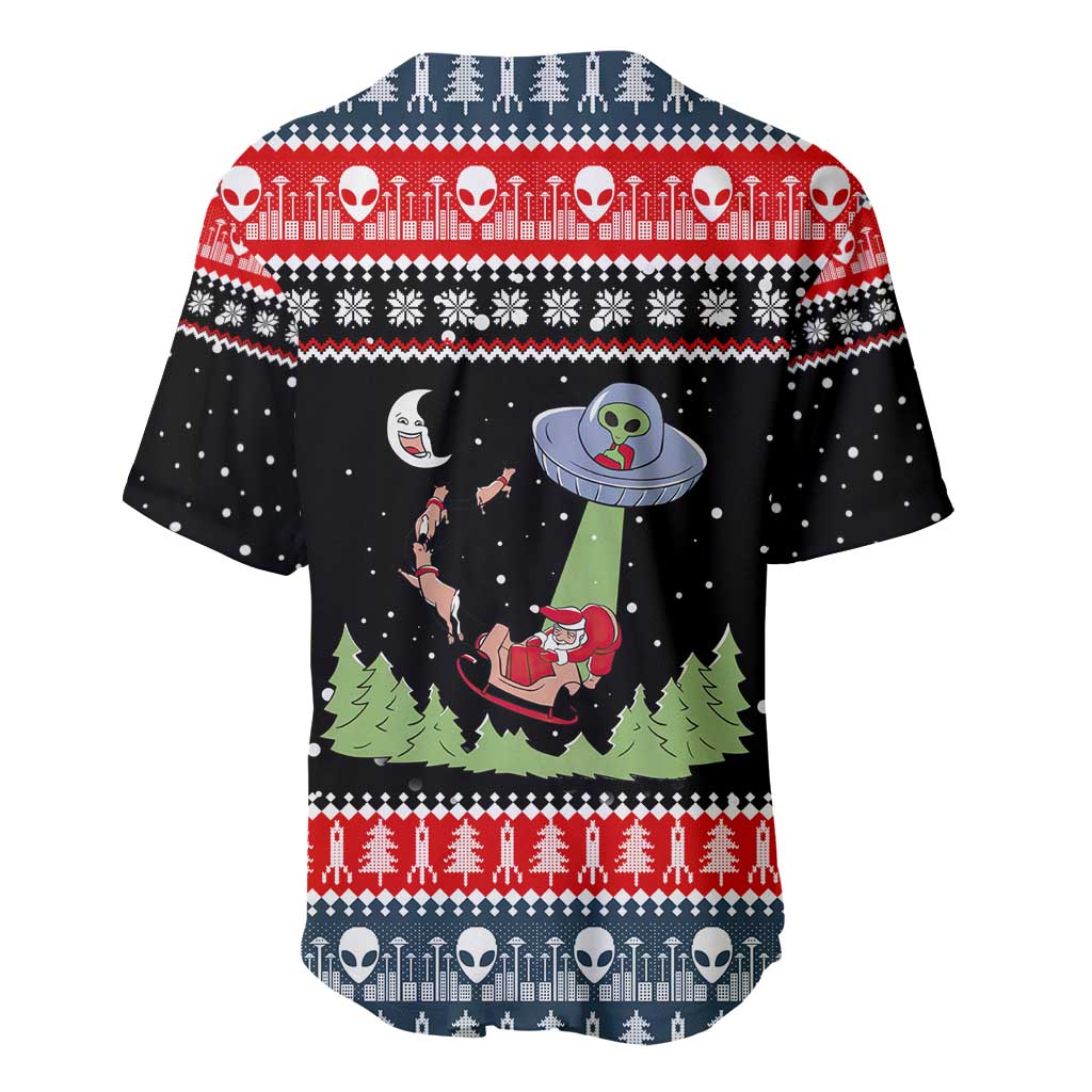 Alien Christmas Baseball Jersey Xmas Holiday Patterns - Wonder Print Shop