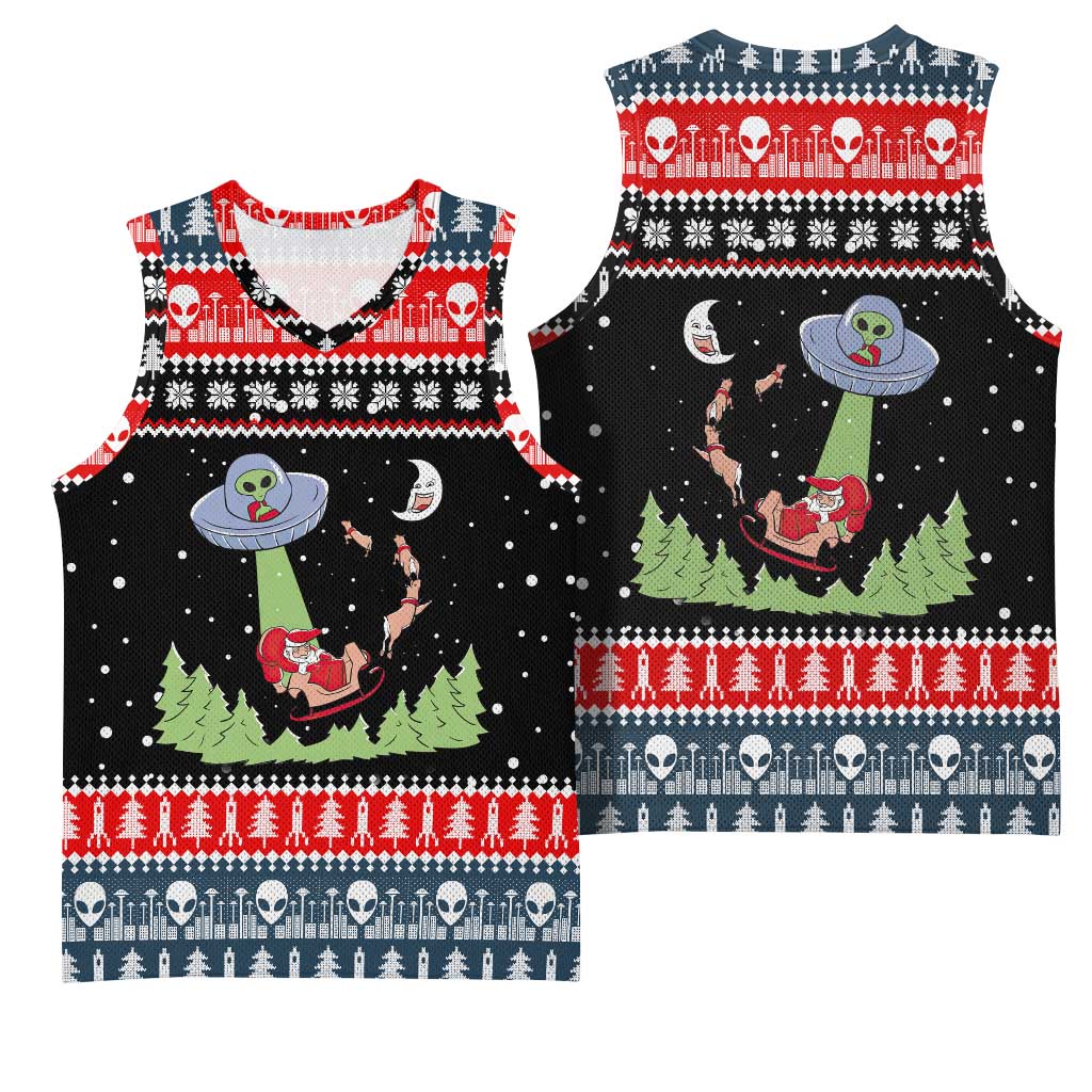Alien Christmas Basketball Jersey Xmas Holiday Patterns - Wonder Print Shop